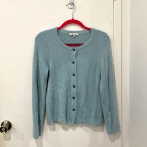 Madewell Fuzzy Light Blue Caridgan